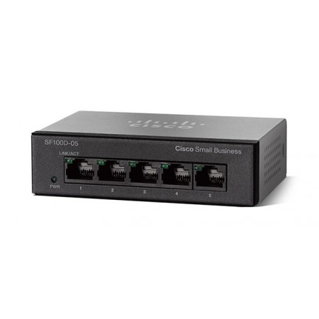 Коммутатор неуправляемый Cisco SF110D-05 5-Port 10/100 Desktop Switch