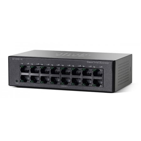 Коммутатор неуправляемый Cisco SF110D-16 16-Port 10/100 Desktop Switch