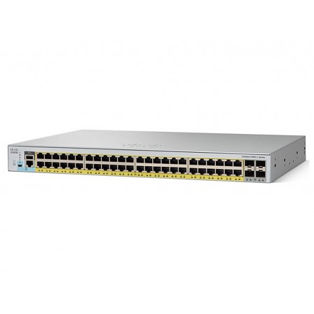 Коммутатор Cisco Catalyst 2960L 48 port GigE with PoE, 4 x 1G SFP, LAN Lite